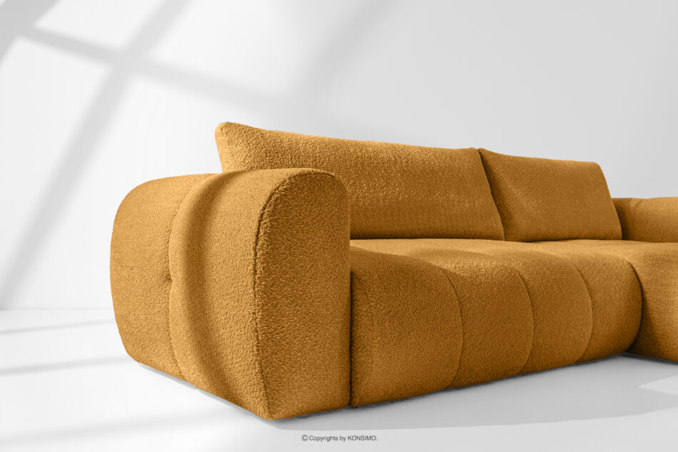 LIRA Narożnik prawy i puf boucle miodowy miodowy - zdjęcie 14