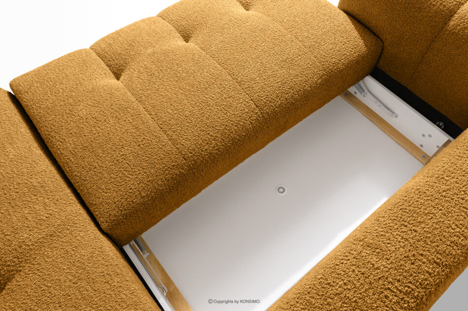 LIRA Narożnik prawy i puf boucle miodowy miodowy - zdjęcie 16