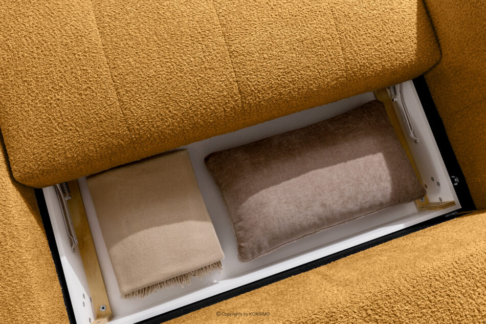 LIRA Narożnik prawy i puf boucle miodowy miodowy - zdjęcie 17