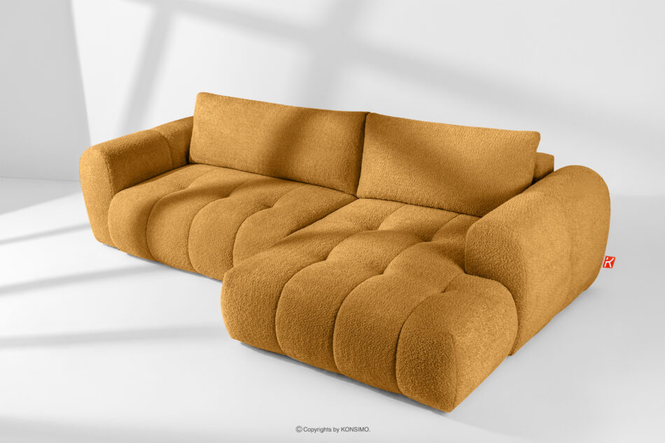 LIRA Narożnik prawy i puf boucle miodowy miodowy - zdjęcie 23