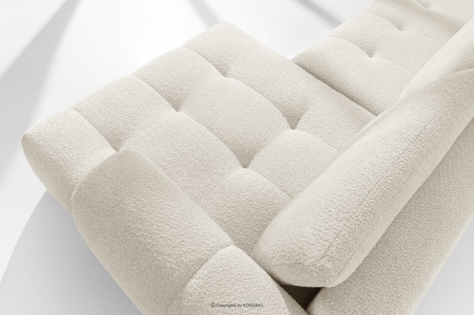 LIRA Narożnik prawy i puf w tkaninie boucle biały biały - zdjęcie 11