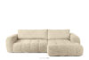 LIRA Narożnik prawy i puf w tkaninie boucle jasny beżowy jasny beżowy - zdjęcie 5