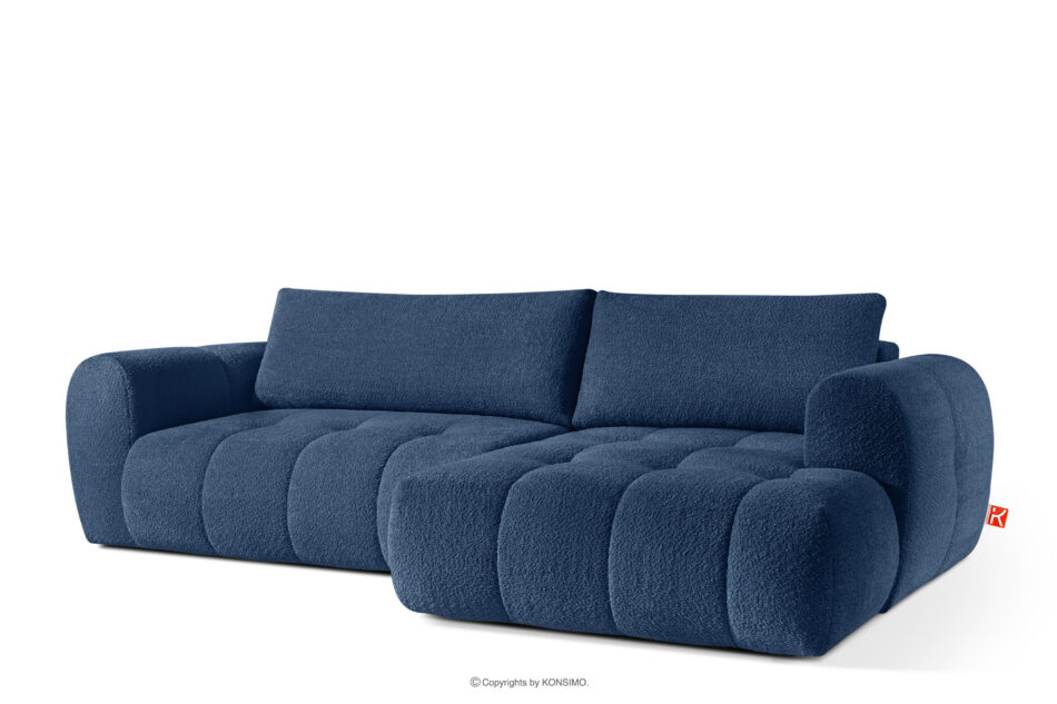 LIRA Narożnik prawy i puf boucle granatowy granatowy - zdjęcie 6