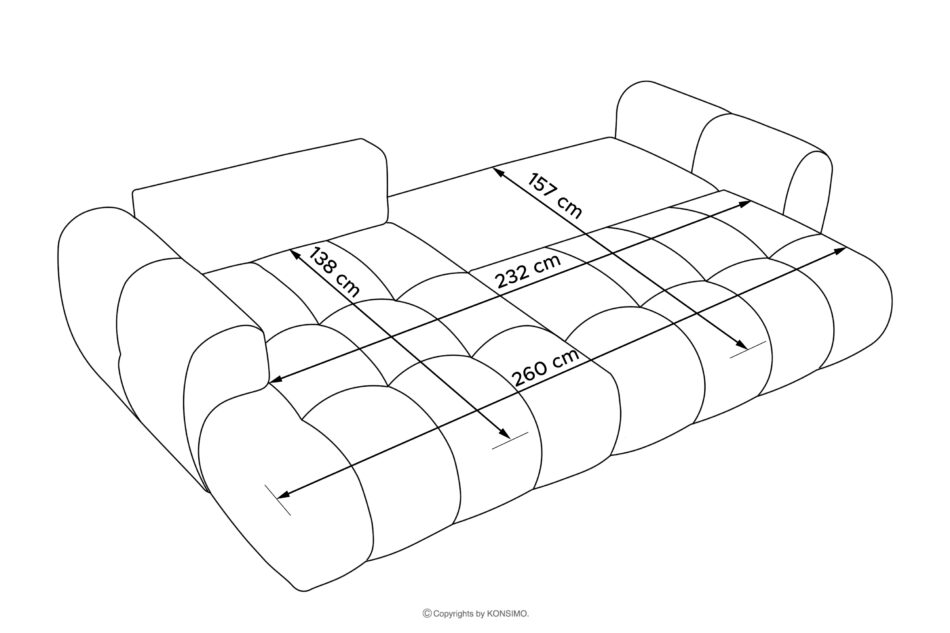 LIRA Narożnik prawy i puf w tkaninie boucle biały biały - zdjęcie 27