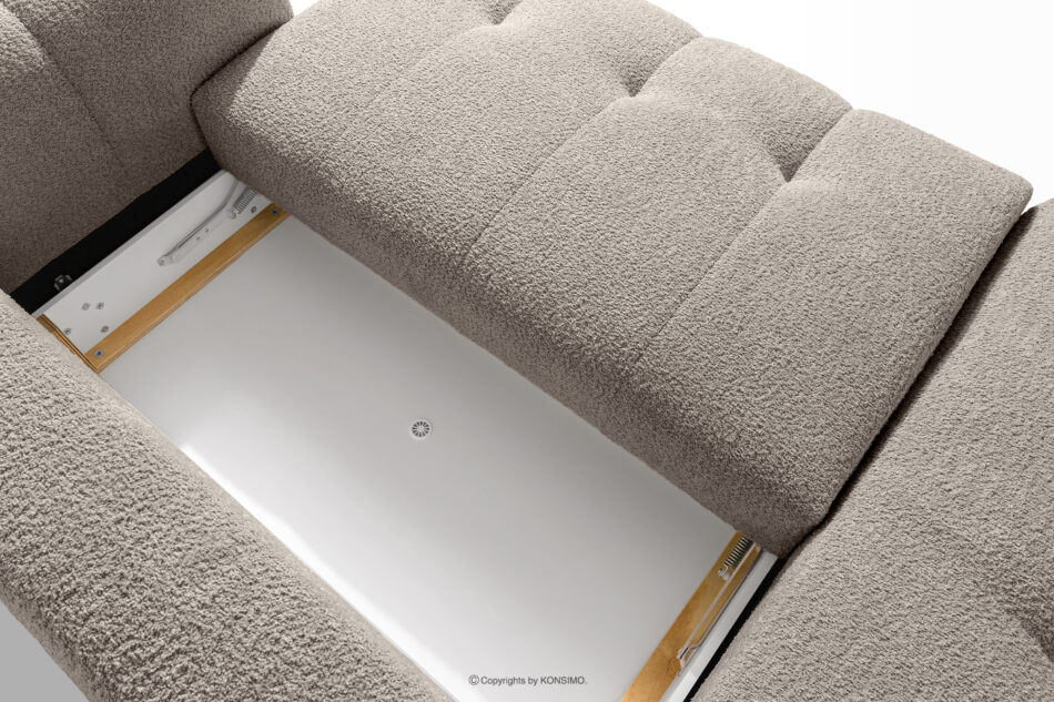 LIRA Narożnik lewy i puf w tkaninie boucle szary szary - zdjęcie 16