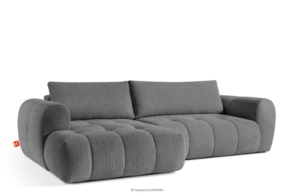 LIRA Narożnik lewy i puf boucle ciemny szary ciemny szary - zdjęcie 6