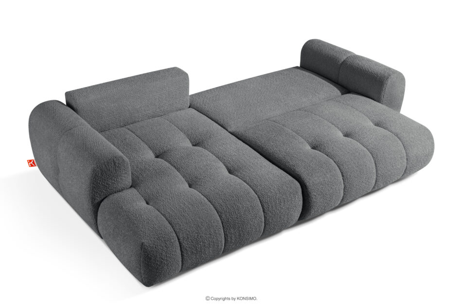 LIRA Narożnik lewy i puf boucle ciemny szary ciemny szary - zdjęcie 8