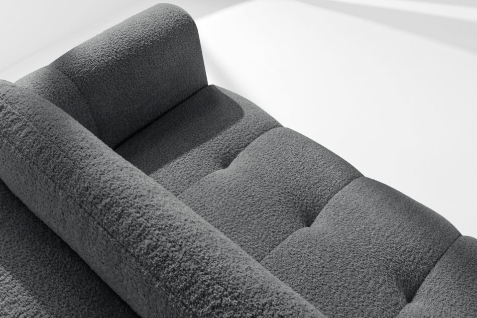 LIRA Narożnik lewy i puf boucle ciemny szary ciemny szary - zdjęcie 10