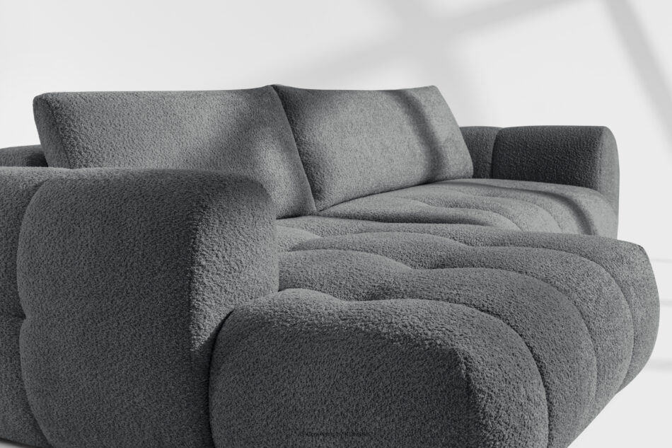 LIRA Narożnik lewy i puf boucle ciemny szary ciemny szary - zdjęcie 12