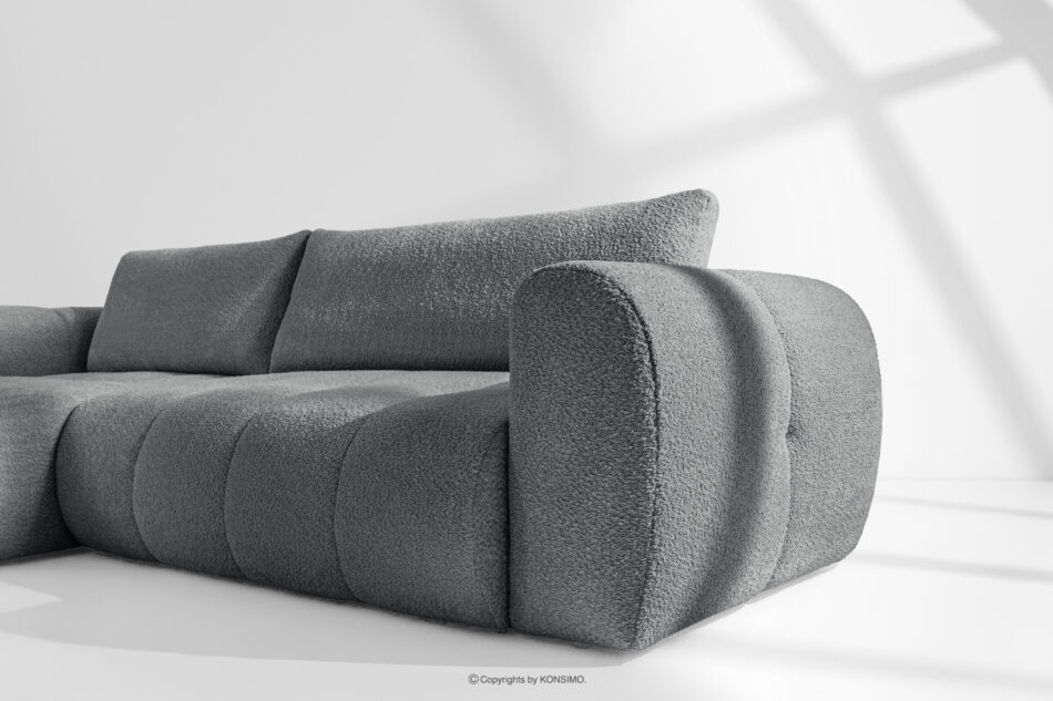 LIRA Narożnik lewy i puf boucle ciemny szary ciemny szary - zdjęcie 14