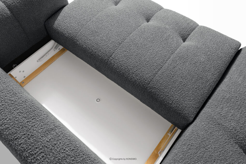 LIRA Narożnik lewy i puf boucle ciemny szary ciemny szary - zdjęcie 16