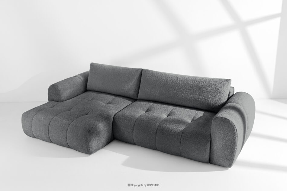 LIRA Narożnik lewy i puf boucle ciemny szary ciemny szary - zdjęcie 23