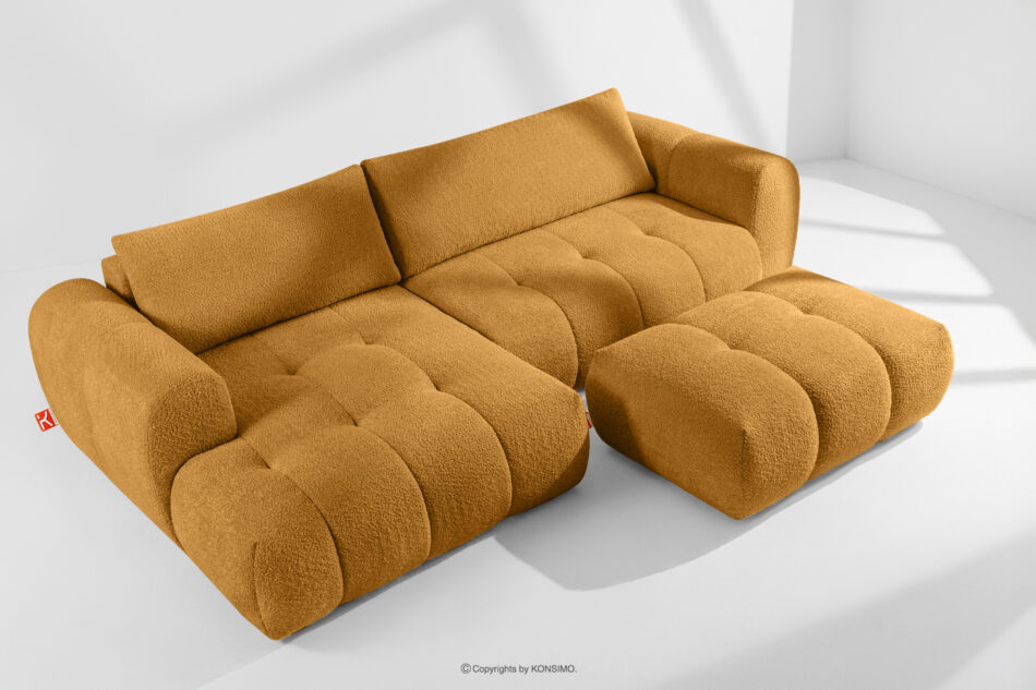 LIRA Narożnik lewy i puf boucle miodowy miodowy - zdjęcie 1