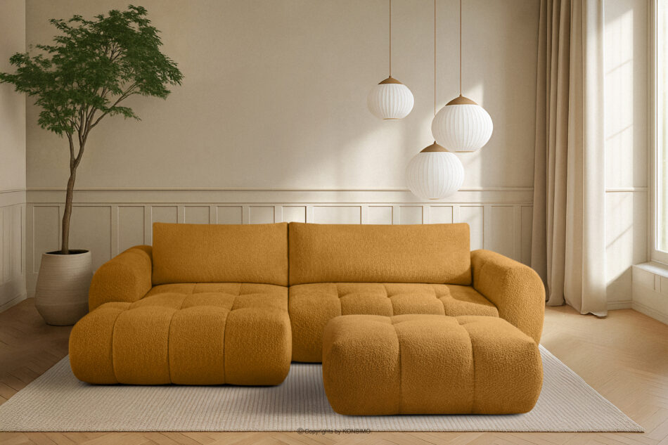 LIRA Narożnik lewy i puf boucle miodowy miodowy - zdjęcie 25