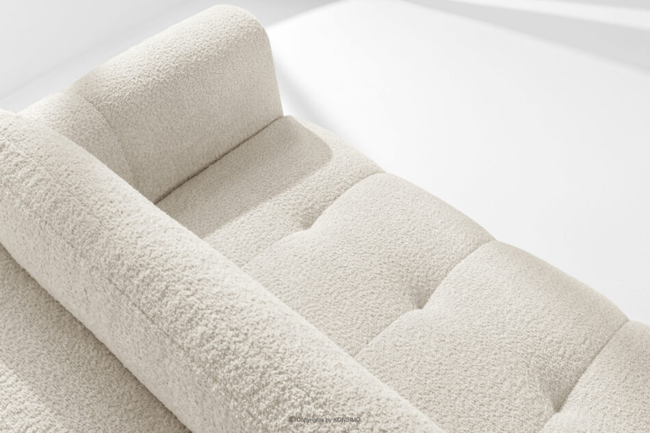 LIRA Narożnik lewy i puf w tkaninie boucle biały biały - zdjęcie 10