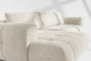 LIRA Narożnik lewy i puf w tkaninie boucle biały biały - zdjęcie 13