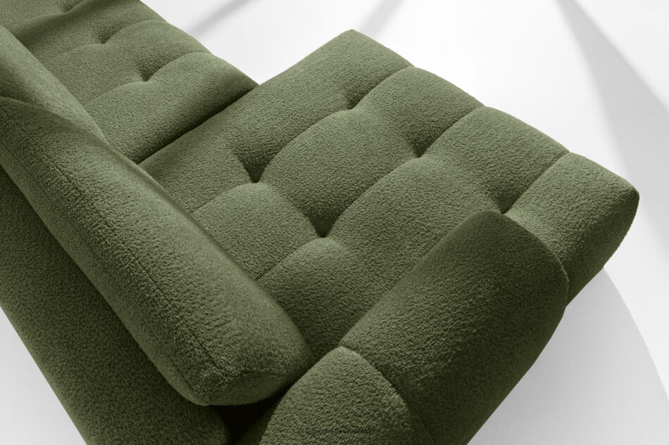 LIRA Narożnik lewy i puf boucle oliwkowy oliwkowy - zdjęcie 11