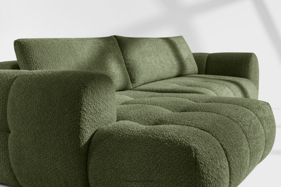 LIRA Narożnik lewy i puf boucle oliwkowy oliwkowy - zdjęcie 12