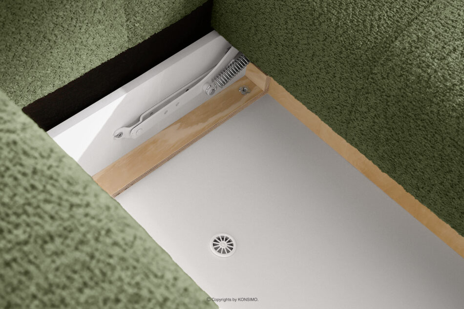 LIRA Narożnik lewy i puf boucle oliwkowy oliwkowy - zdjęcie 18