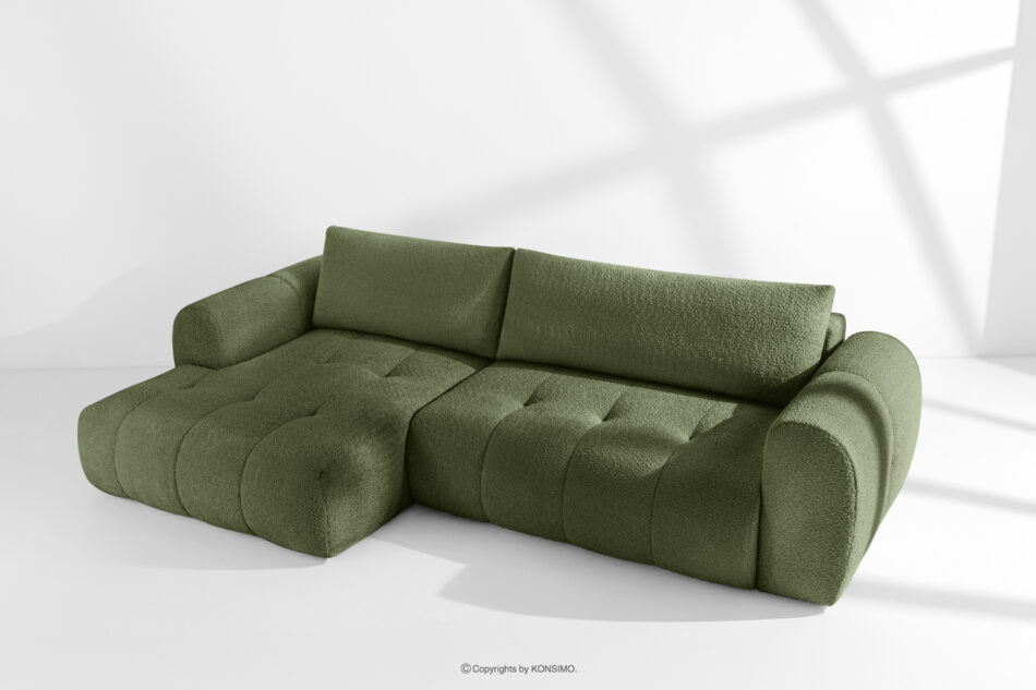 LIRA Narożnik lewy i puf boucle oliwkowy oliwkowy - zdjęcie 23