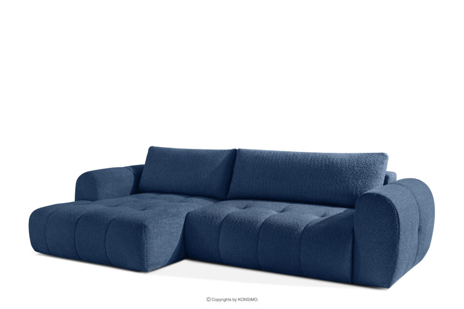 LIRA Narożnik lewy i puf boucle granatowy granatowy - zdjęcie 5