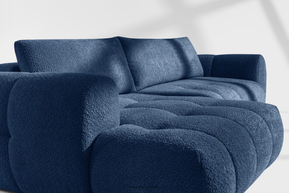 LIRA Narożnik lewy i puf boucle granatowy granatowy - zdjęcie 12