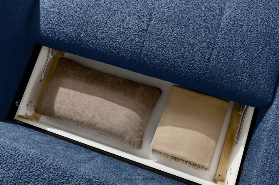 LIRA Narożnik lewy i puf boucle granatowy granatowy - zdjęcie 17