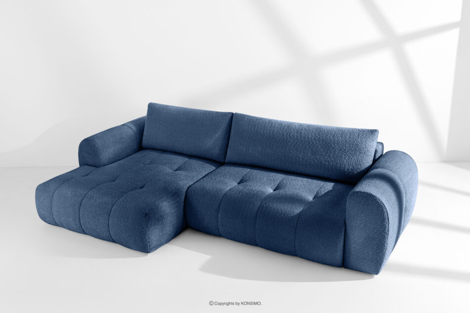 LIRA Narożnik lewy i puf boucle granatowy granatowy - zdjęcie 23