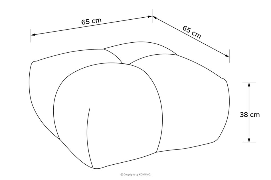 VENA Puf pikowany w stylu nowoczesnym jasny szary jasny szary - zdjęcie 8
