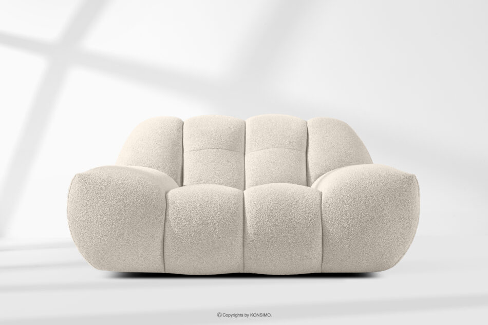 VENA Fotel w stylu japandi biały biały - zdjęcie 1