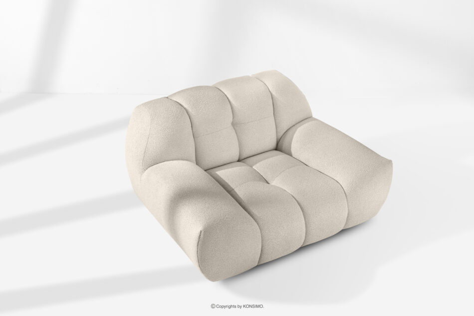 VENA Fotel w stylu japandi biały biały - zdjęcie 12