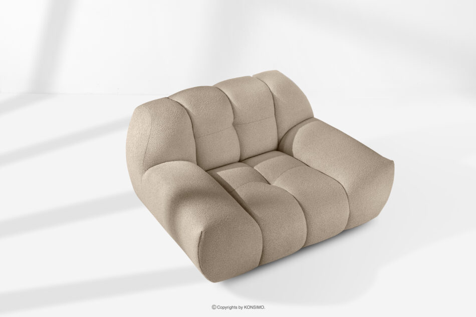 VENA Fotel pikowany w stylu nowoczesnym beżowy beżowy - zdjęcie 12