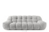 Sofa pikowana dwuosobowa w stylu nowoczesnym jasny szary