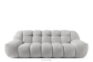 Sofa pikowana dwuosobowa w stylu nowoczesnym jasny szary