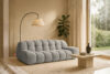 VENA Sofa pikowana dwuosobowa w stylu nowoczesnym jasny szary jasny szary - zdjęcie 16