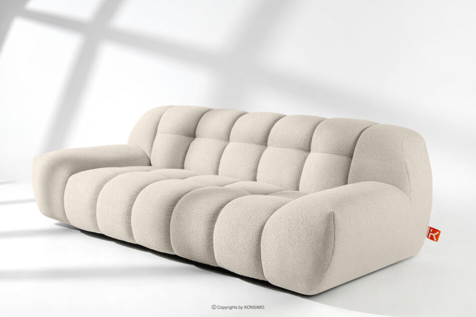 VENA Sofa dwuosobowa w stylu japandi biały biały - zdjęcie 11