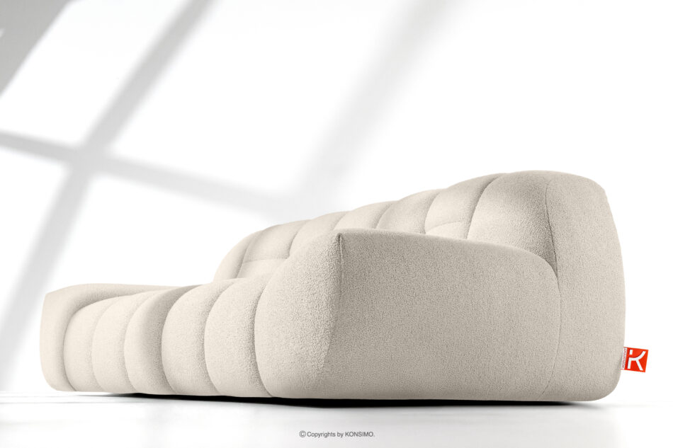 VENA Sofa dwuosobowa w stylu japandi biały biały - zdjęcie 12