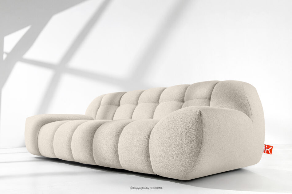 VENA Sofa dwuosobowa w stylu japandi biały biały - zdjęcie 13