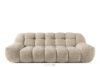 Sofa pikowana dwuosobowa w stylu nowoczesnym beżowy