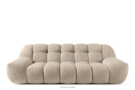 Sofa pikowana dwuosobowa w stylu nowoczesnym beżowy