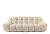 Sofa dwuosobowa w stylu japandi jasny beżowy