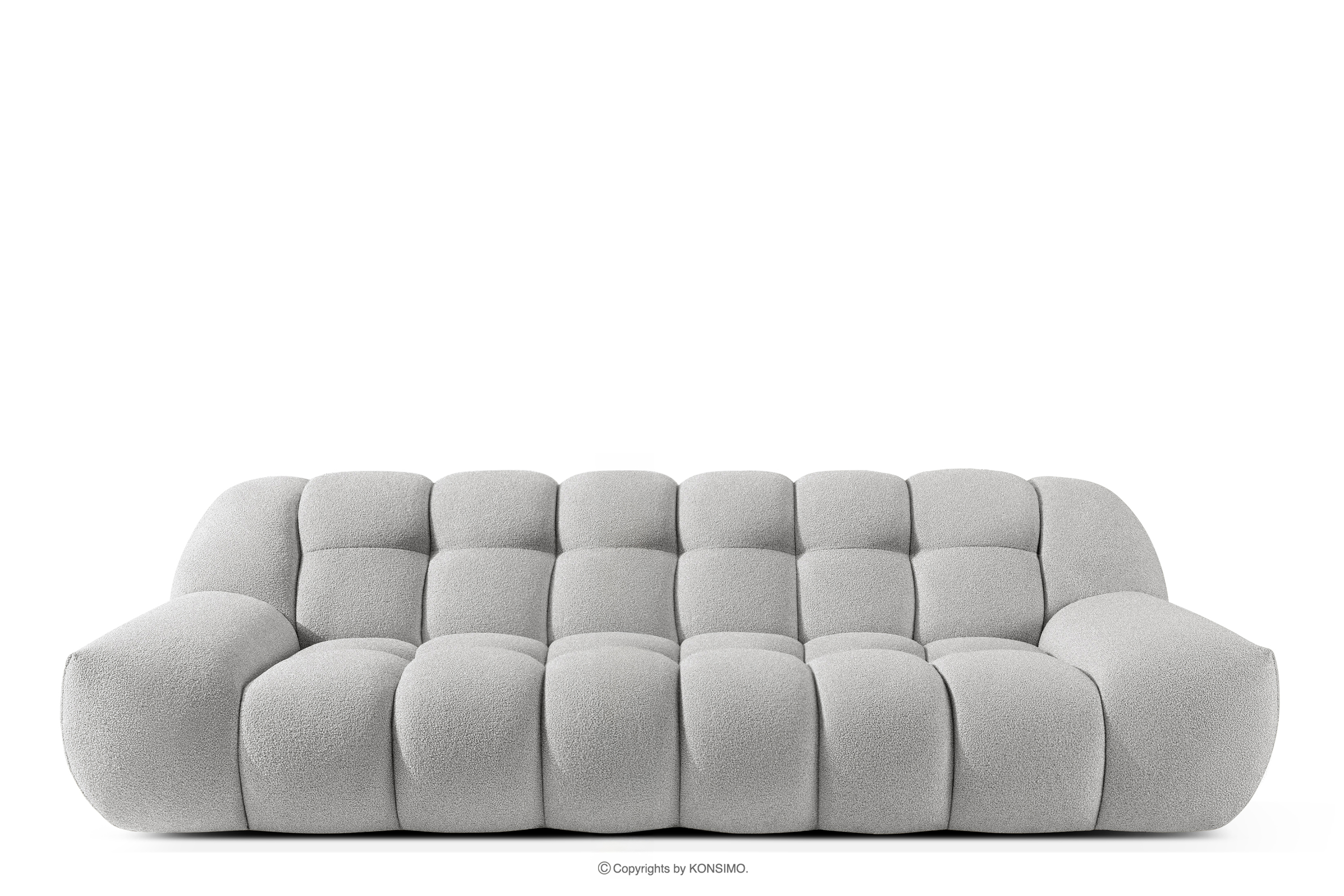 Sofa trzyosobowa dwuosobowa w stylu nowoczesnym jasny szary VENA