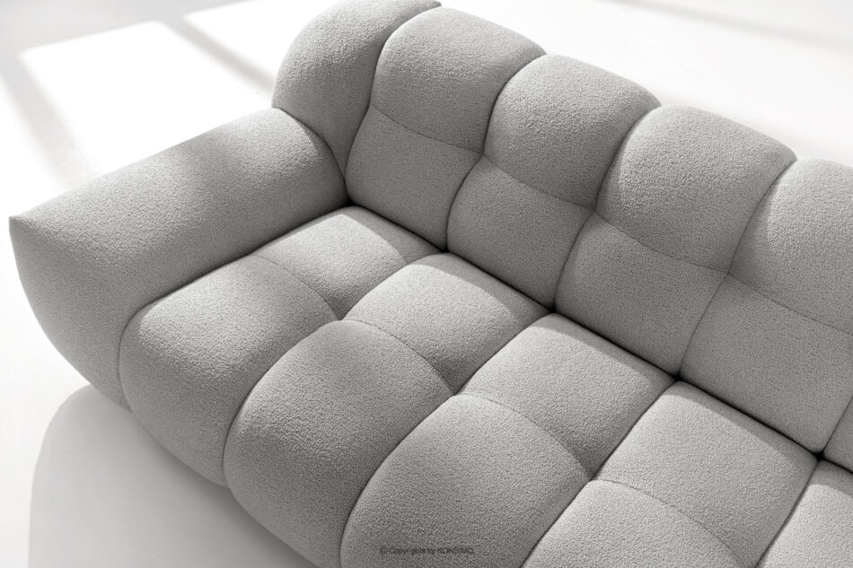 VENA Sofa trzyosobowa dwuosobowa w stylu nowoczesnym jasny szary jasny szary - zdjęcie 5