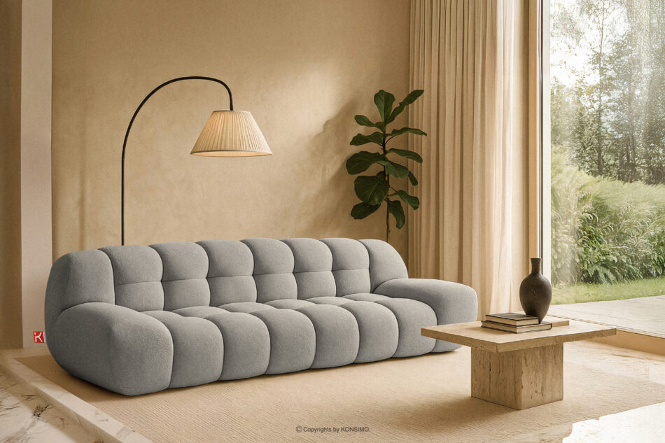 VENA Sofa trzyosobowa dwuosobowa w stylu nowoczesnym jasny szary jasny szary - zdjęcie 14