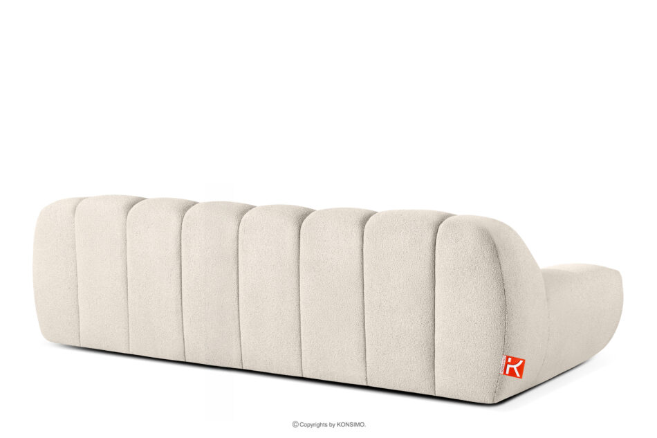 VENA Sofa trzyosobowa w stylu japandi biały biały - zdjęcie 4