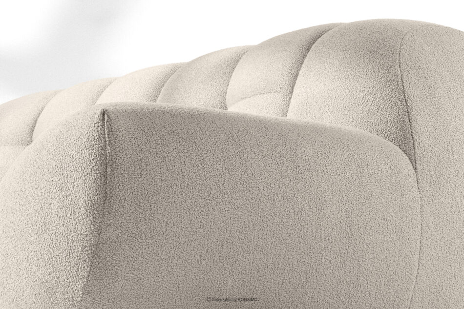 VENA Sofa trzyosobowa w stylu japandi biały biały - zdjęcie 7