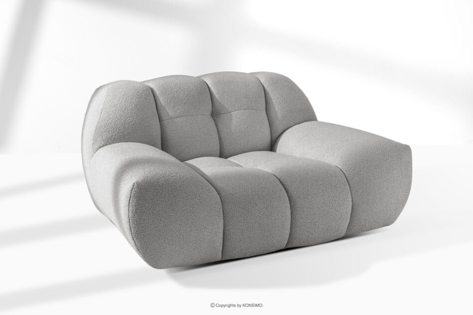 VENA Fotel i puf zestaw w stylu japandi jasny szary jasny szary - zdjęcie 14