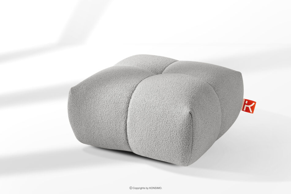 VENA Fotel i puf zestaw w stylu japandi jasny szary jasny szary - zdjęcie 15