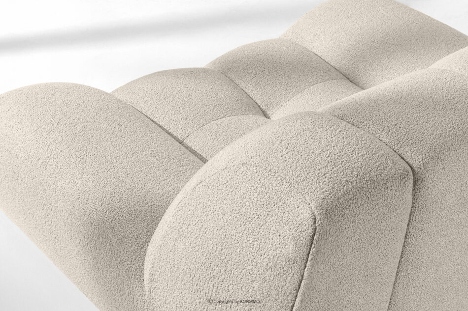 VENA Fotel i puf zestaw w stylu japandi biały biały - zdjęcie 8