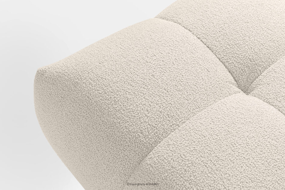 VENA Fotel i puf zestaw w stylu japandi biały biały - zdjęcie 12